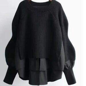 Faux 2 Piece Layered Knitwear Top